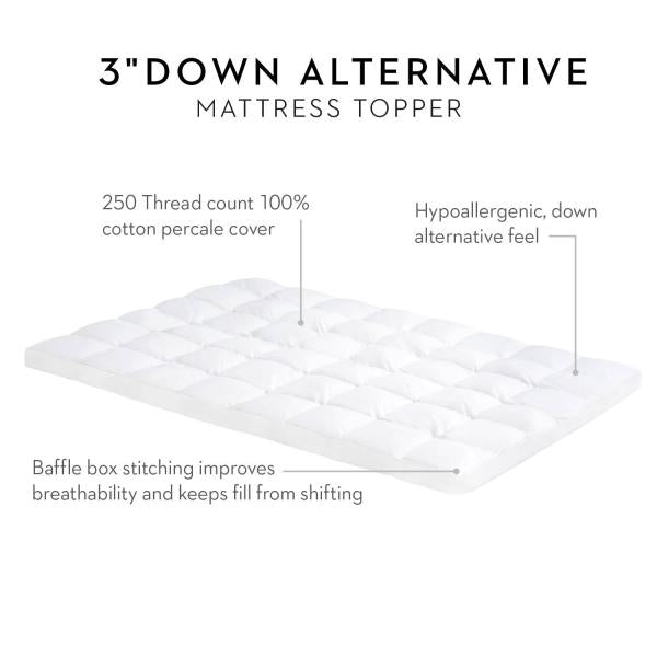 Topper - 3" Down Alternative - Spine Align